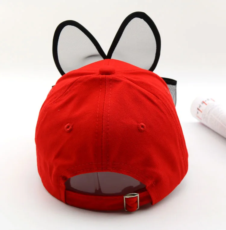 Детская бейсболка летняя шапка с большим бантом и заячьими ушками детские шляпы