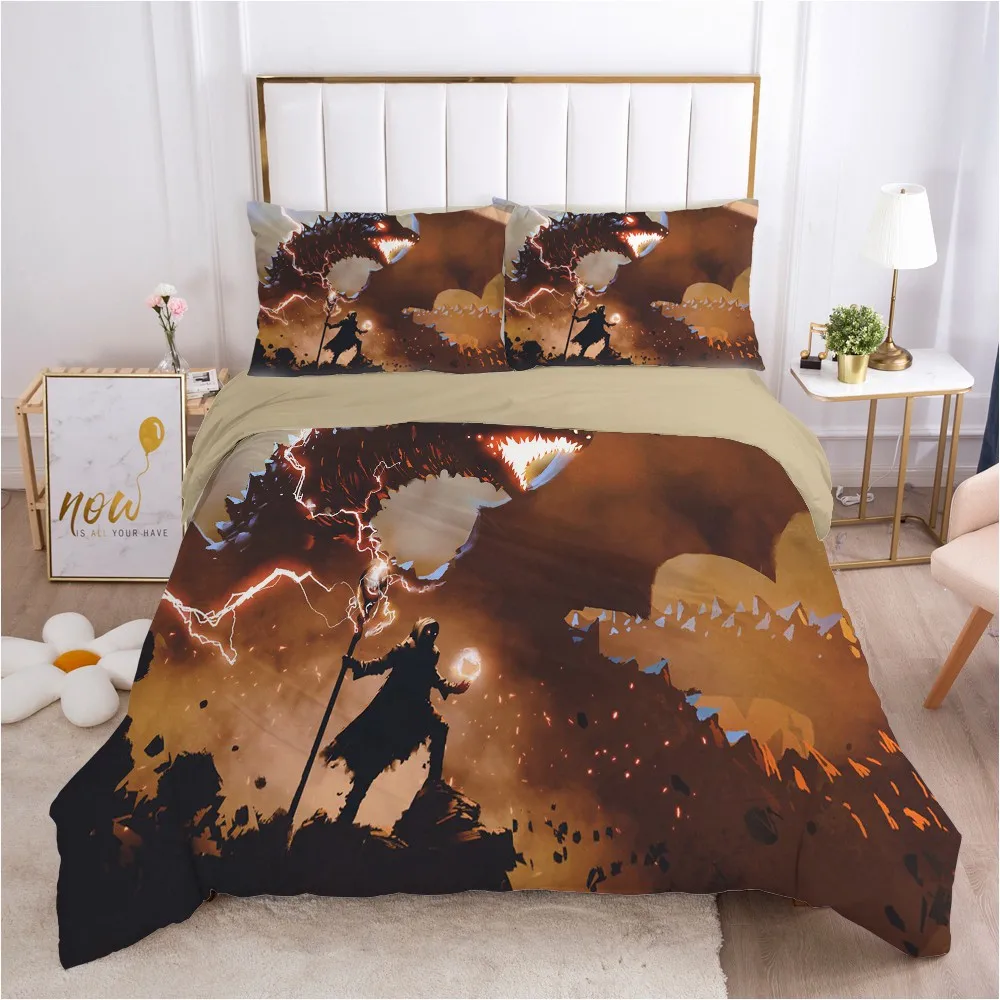 

Постельное белье с объемным изображением демона, верблюжьи покрывала, наволочка, пододеяльник, набор одеял, чехол, двойное, односпальное, Дв...