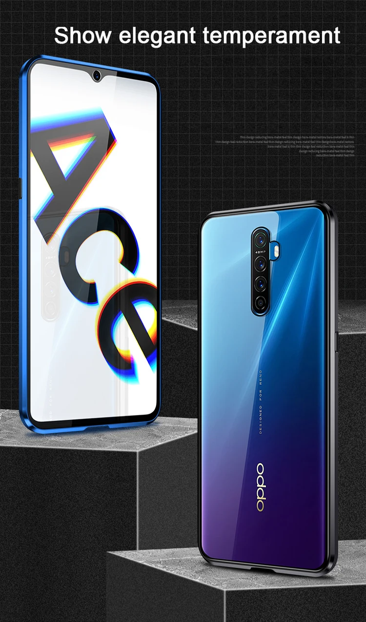 Двухстороннее закаленное стекло 360 для OPPO Reno 3 5 Pro Plus 4F 4 Lite 4Z 2F 2Z 10X Zoom чехол