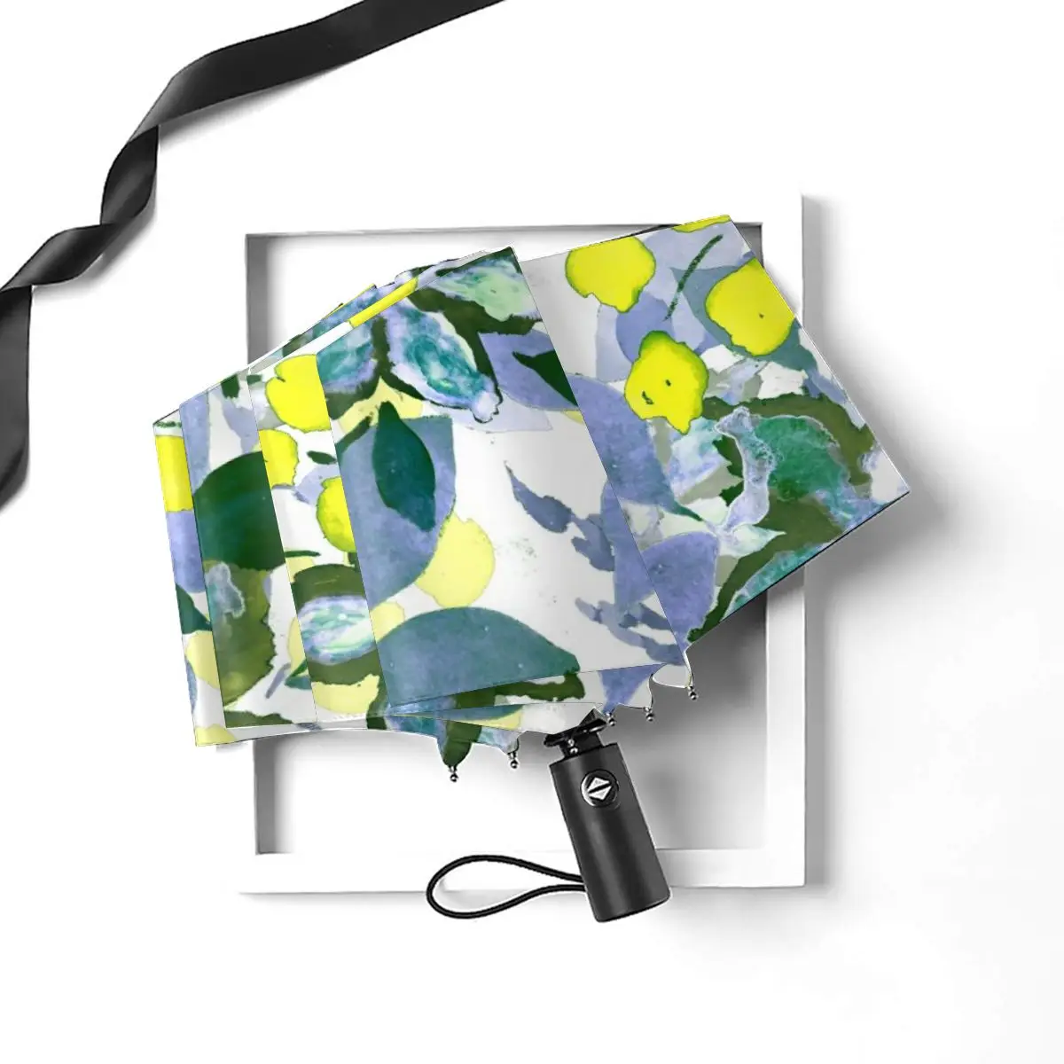 Comprare Acquerello Fiori Antivento Automatico Pieghevole Invertito Ombrello Portatile Paraguas Per Uomo Donna