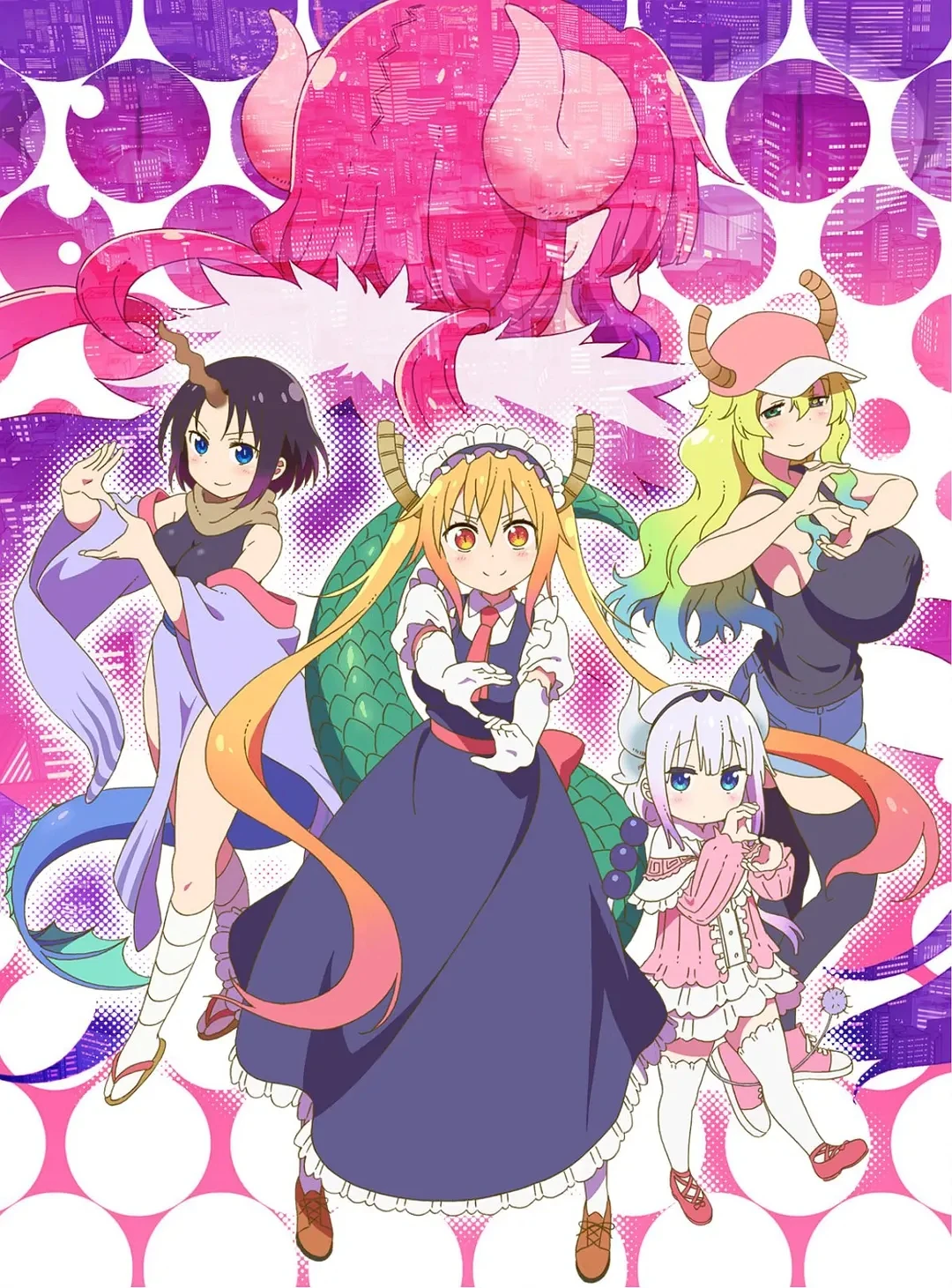 Постер японского аниме Kobayashi-san Chi no Maid Dragon TV Series декоративная настенная живопись
