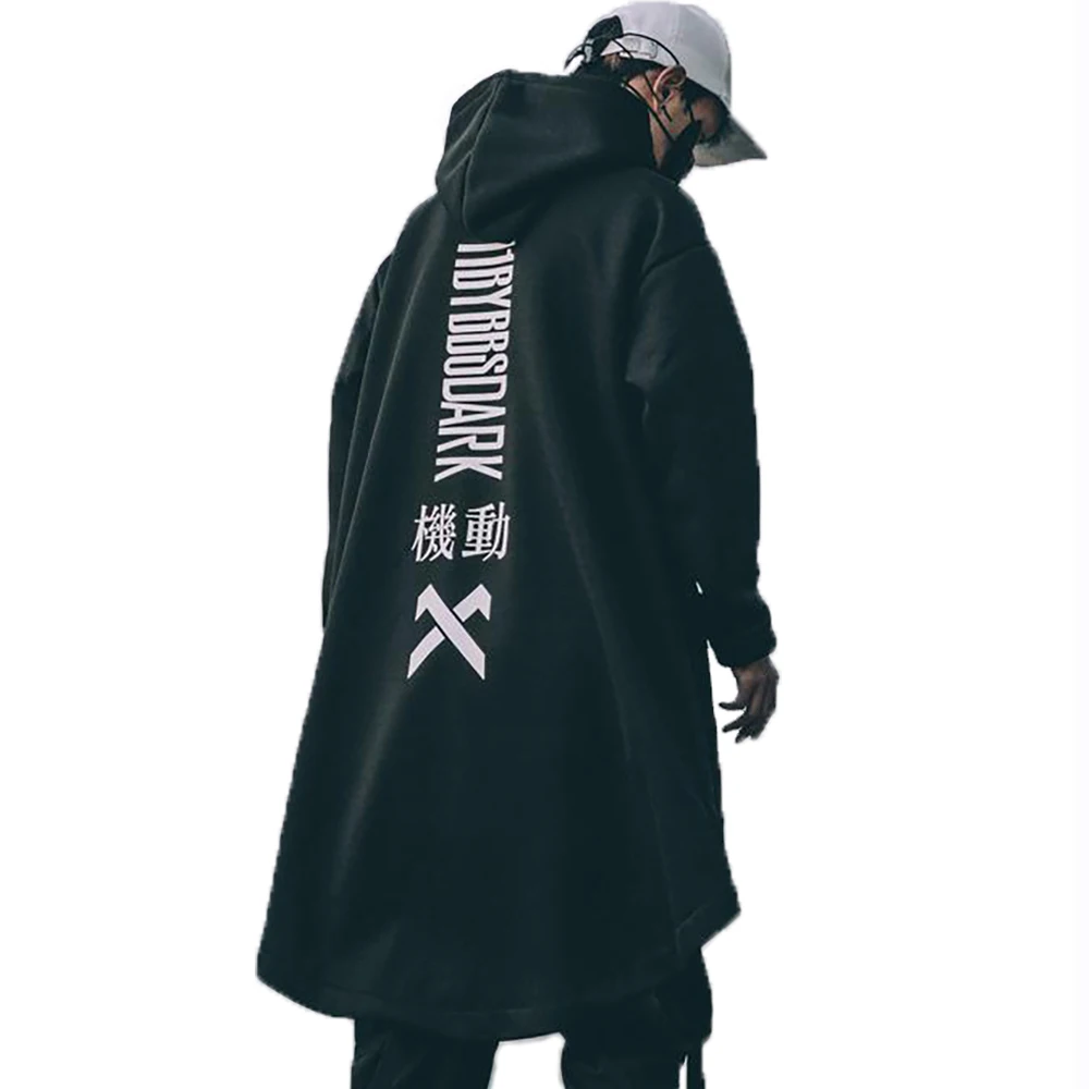 Уличная мода Мужская Длинная толстовка | одежда