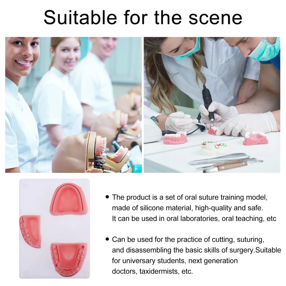 

1 Set Gum Suture Training Model Oral Teaching Aids Periodontitis Suture Model
