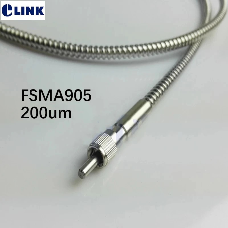 fsma905 fsma905 uv vis 200um fibra patch cord cabo blindado inoxidavel 1m 15m 2m