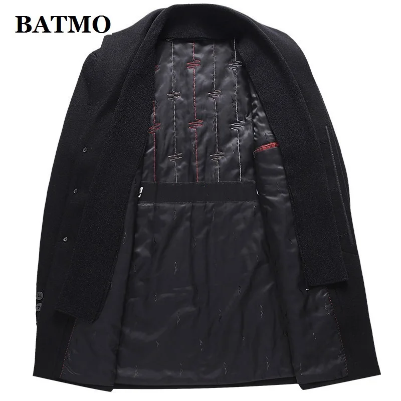 BATMO 2020 Новое поступление Зимний толстый шерстяной Тренч для мужчин мужские