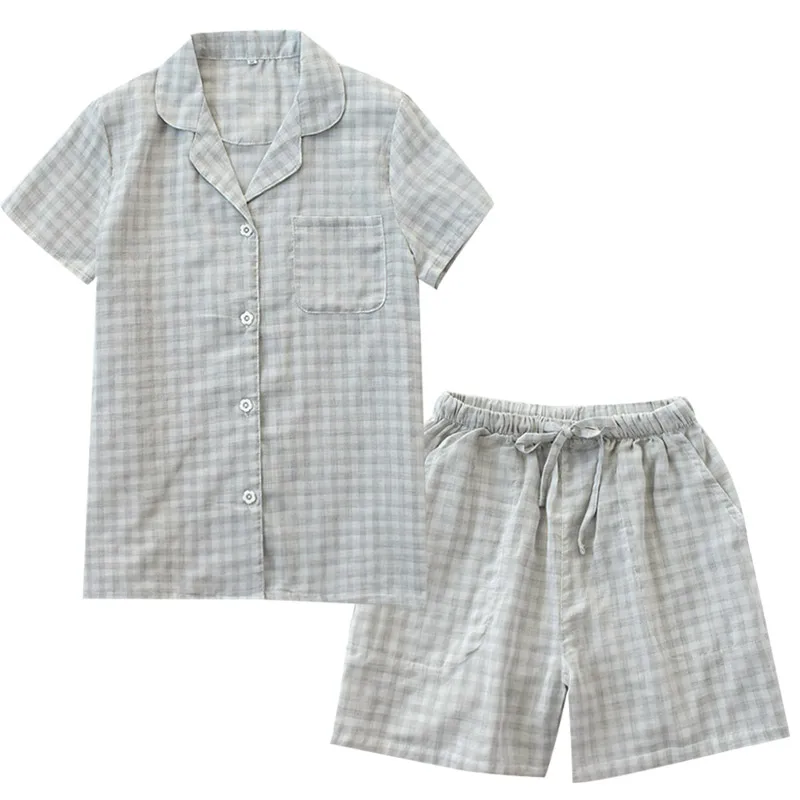 Комплект пижамный женский из 100% хлопка одежда для сна с V-образным вырезом и