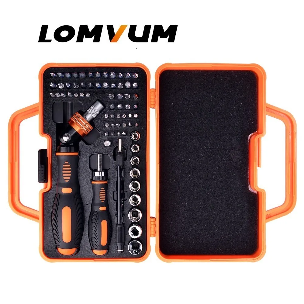 LOMVUM мини-отвертка набор магнитных прецизионных отверток Набор разборных хромированных отверток Vandium Набор бит