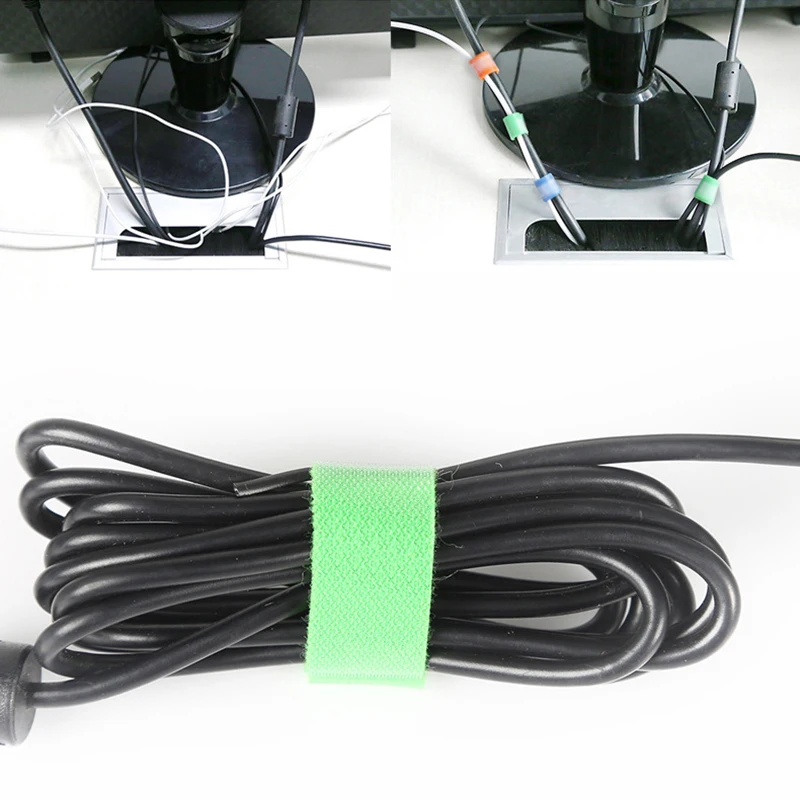 Самозакрепляющаяся нейлоновая лента органайзер для хранения кабеля с крючками и