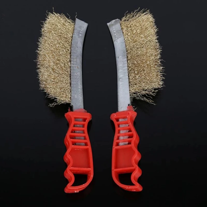 

Щетка из стальной проволоки в форме ножа для чистки барбекю, щетка из стальной проволоки и железа, стальная медная щетка для удаления морщин...