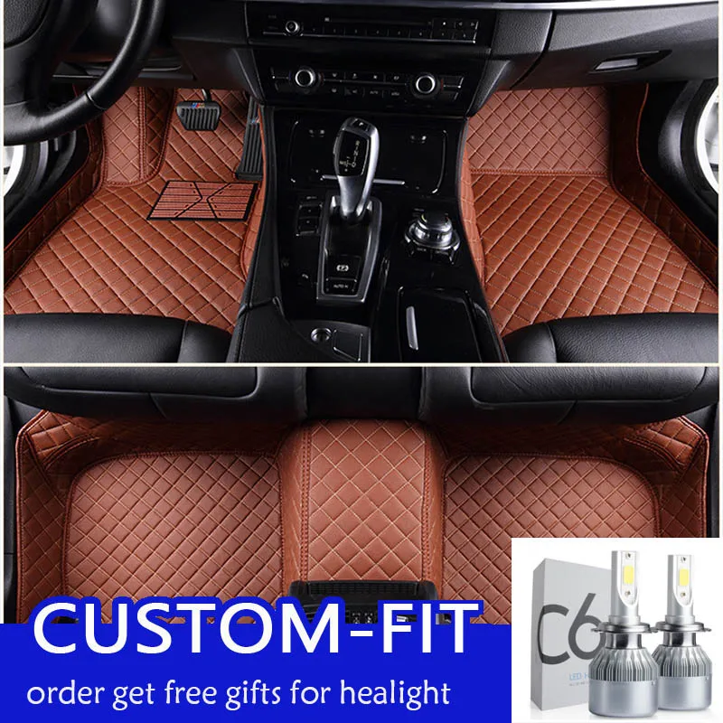 brown Shenlao для Toyota C-HR CHR пользовательские автомобильные коврики для заказа получить бесплатные подарки для светодиодной фары - Название цвета: brown