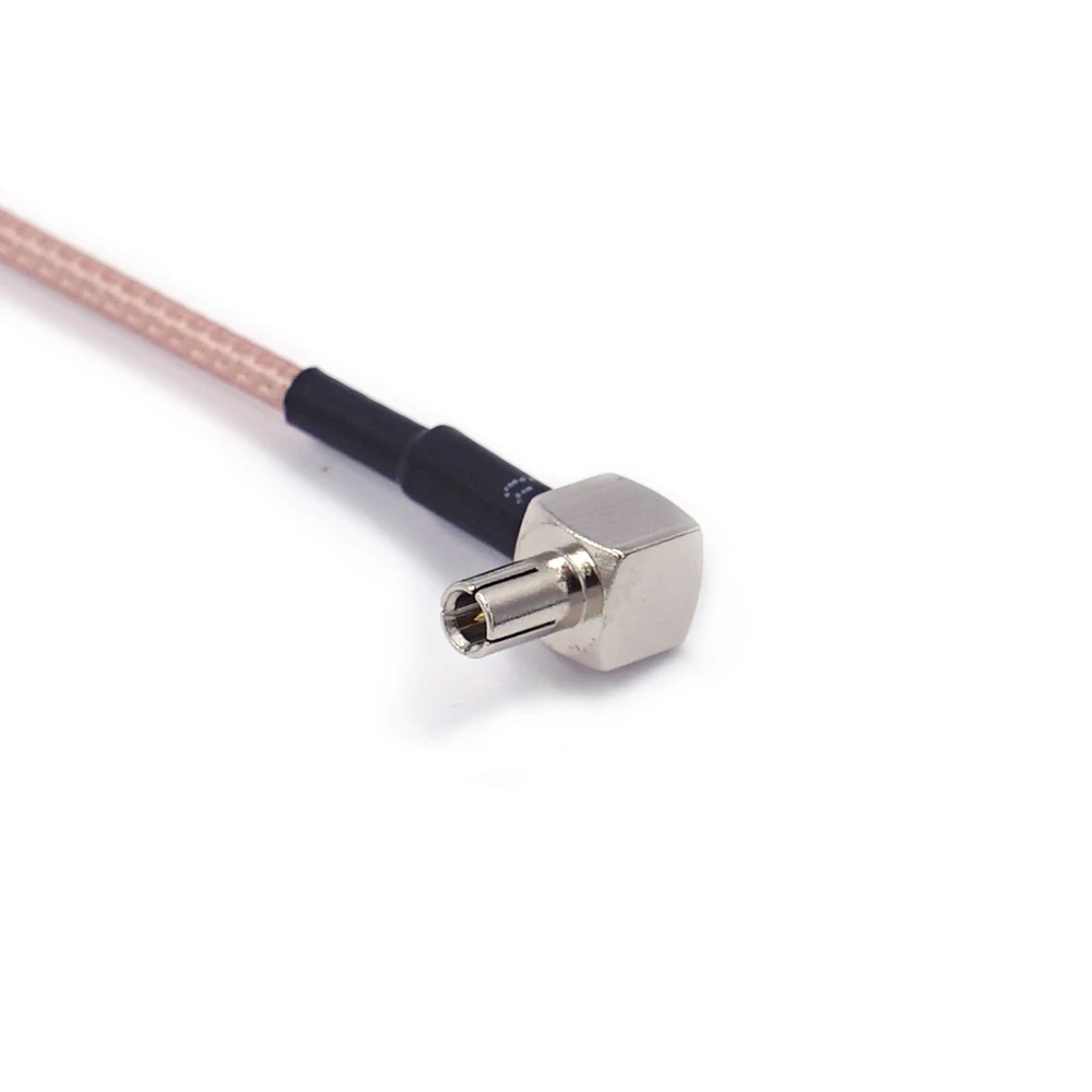 Кабель F Typ to TS9 Переходник female к под прямым углом отрезок RG316 15 см для USB-модема Huawei