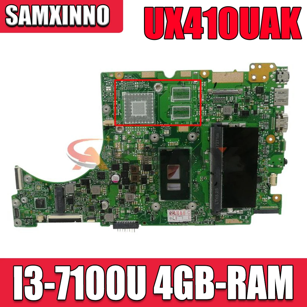 

Материнская плата UX310UV для ноутбука ASUS UX410UA (14 дюймов) UX410UAK UX410U оригинальная материнская плата 4 ГБ-ОЗУ