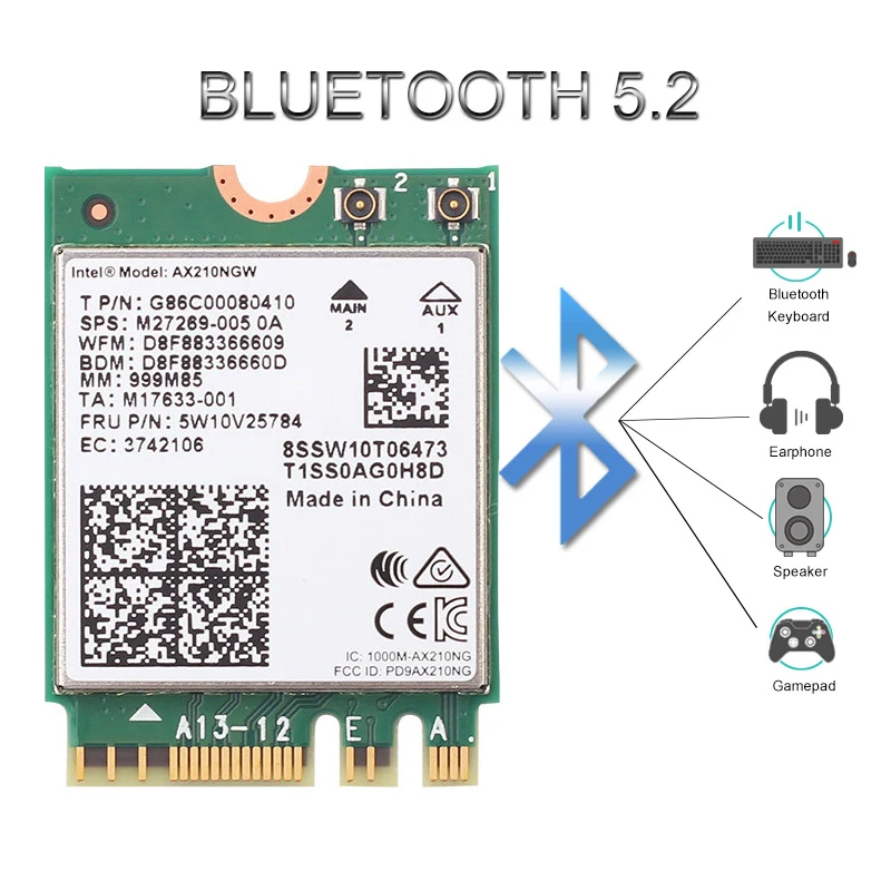 Wi-Fi 6E AX210 M.2 NGFF 2 4 Мбит/с беспроводная карта для Intel AX210NGW 5 ГГц/Φ 802.11ax Bluetooth AX200 сетевая