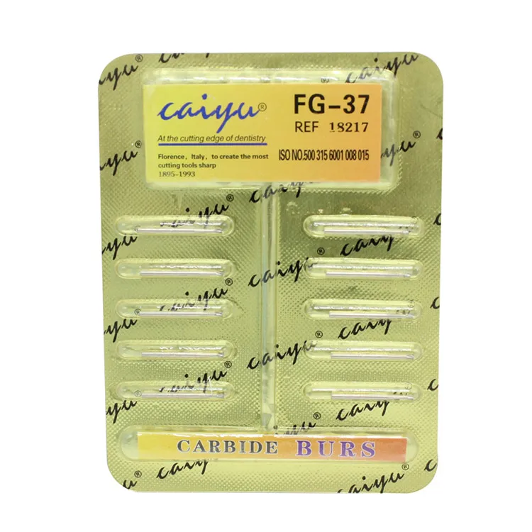 FG37 10 шт./упак. Стоматологическая Вольфрамовая сталь Карбид Боры для наконечник для высокоскоростной бормашины бит стоматологическое лабораторное оборудование материал стоматологические инструменты - Цвет: FG37