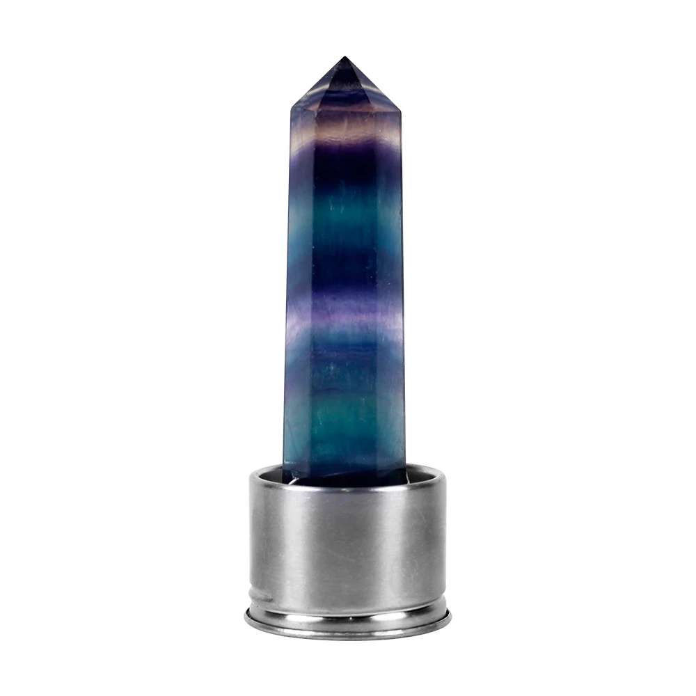 Colourful fluorite Натуральный кристалл Колонка энергия здоровый стакан для воды стеклянная бутылка для воды эликсир Кристалл обелиск палочка Исцеление натуральный драгоценный камень кварц - Цвет: Colourful fluorite
