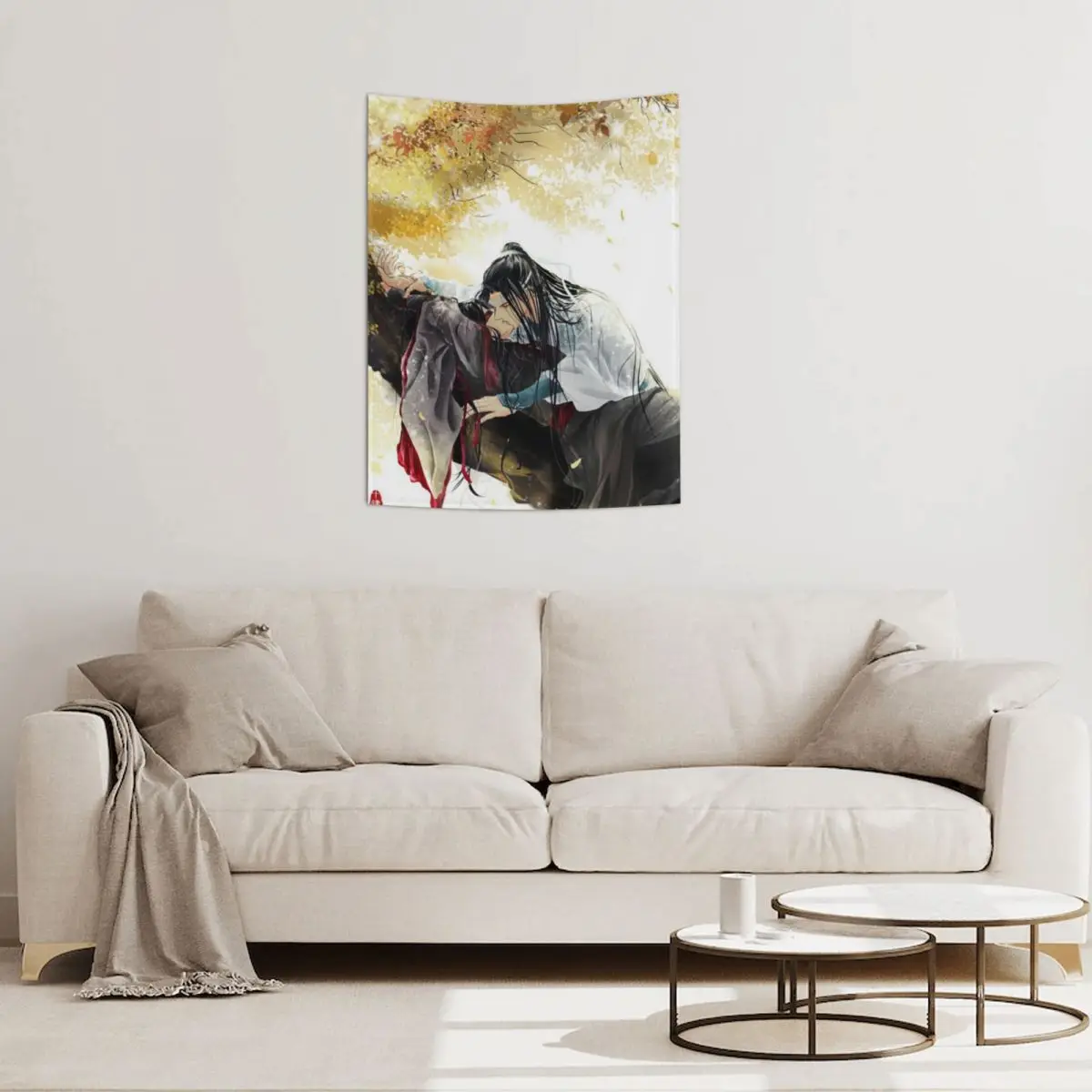 

The Untamed Bromance Tapestry Wall Hanging Print Tapestries Lan Wangji Lanzhan Wei Wuxian Decoration Room Decor Wall Cloth