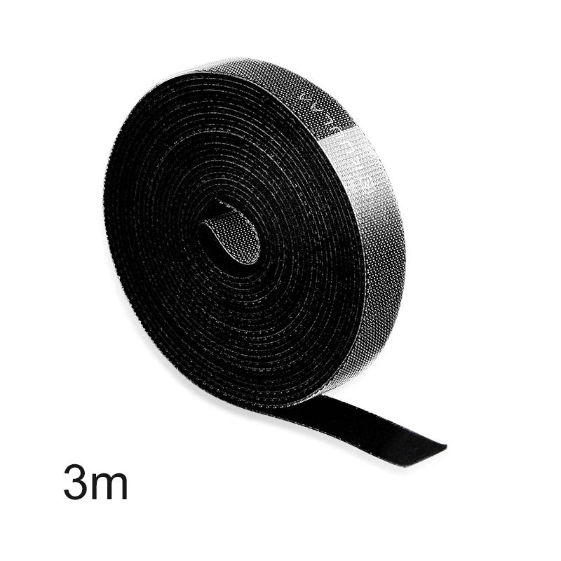 3m Black KUULAA Кабельный органайзер длина usb-шнур намотка для телефона держатель для наушников шнур мышки протектор 1 м/3 м/5 м кабель управление - Цвет: 3m Black