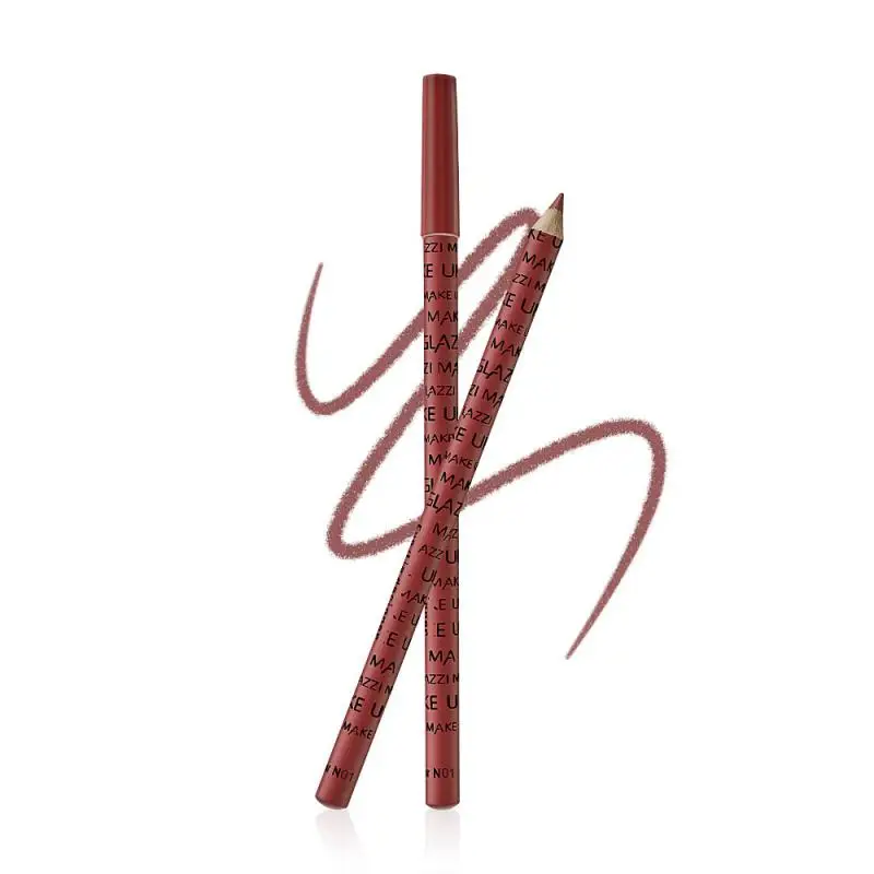 12 шт./компл. профессиональный древесины подводка для губ Водонепроницаемый леди