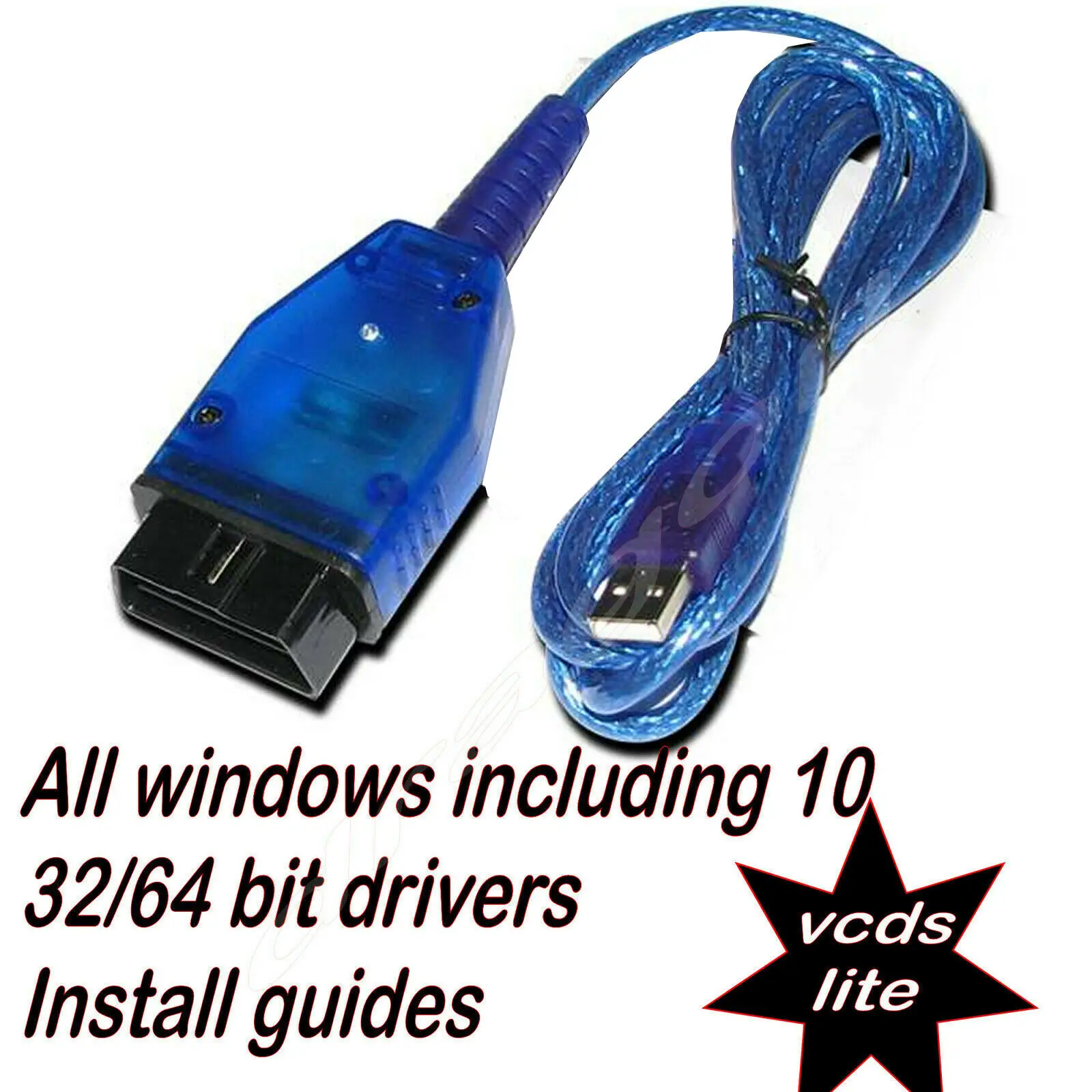USB COM портом OBD2 II KKL ЭБУ диагностический кабель VCDS LITE 409| |