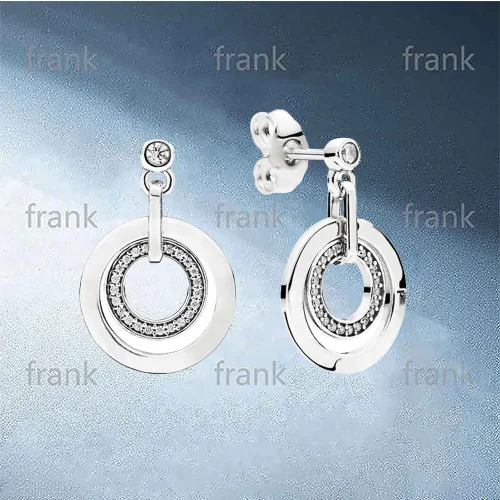 

296296CZ CIRCLES HANGING EARRINGS