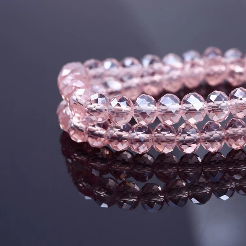 

Round Glass Beads for Jewelry Making Faceted Shape 450Pcs Crystal Spacer Beads for Bracelet Necklace with Storage Box