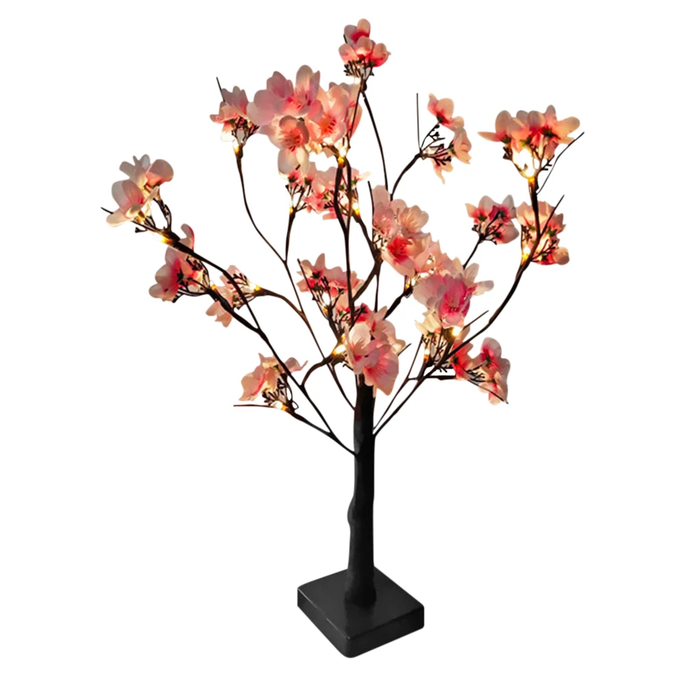 Светодиодный розовый настольный ночник 24 светодиода в форме вишни сливы для