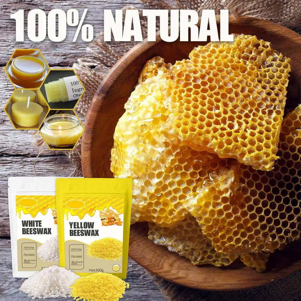 

Beeswax Pellets Yellow/White Reusable No Additives Bees Wax For Skincare Crafts & Furniture Maintains High-quality 100 Natural