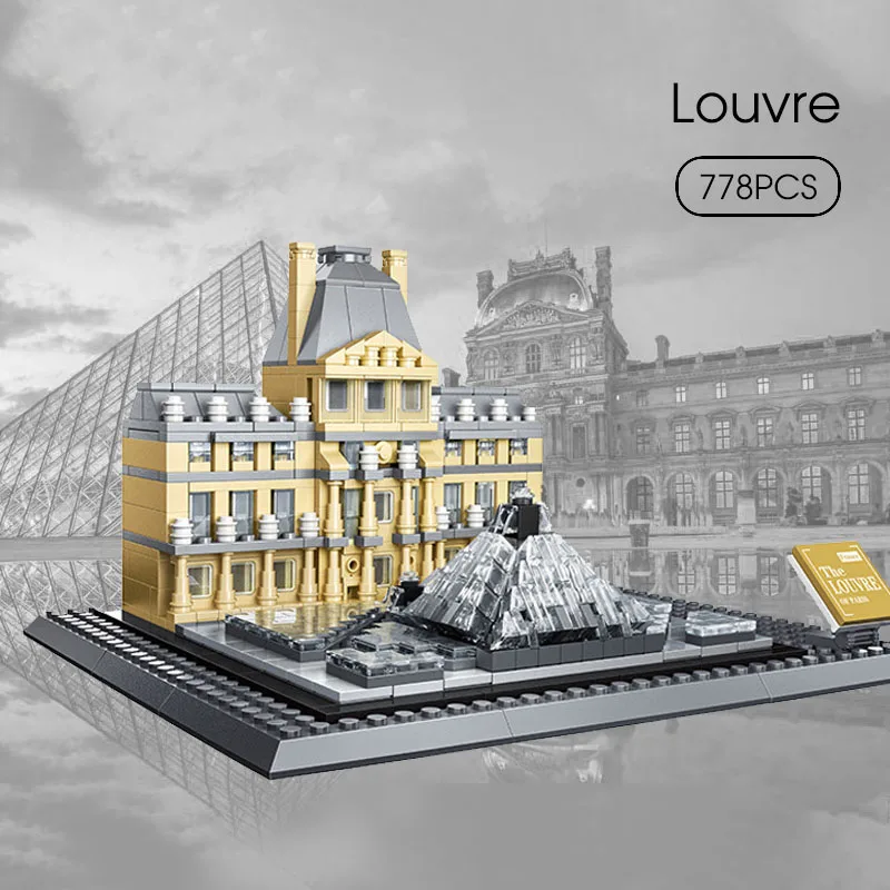 Новинка 778 шт. знаменитый во Франции архитектура Париж Лувр музей