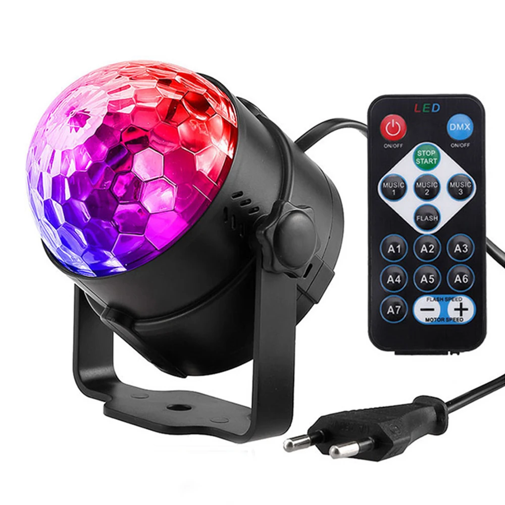 

RGB LED Lights Rotating DJ Disco Ball Stage Light Mini Star Projector For Home Soiree Nightclub Party New Year Lamp Christmas