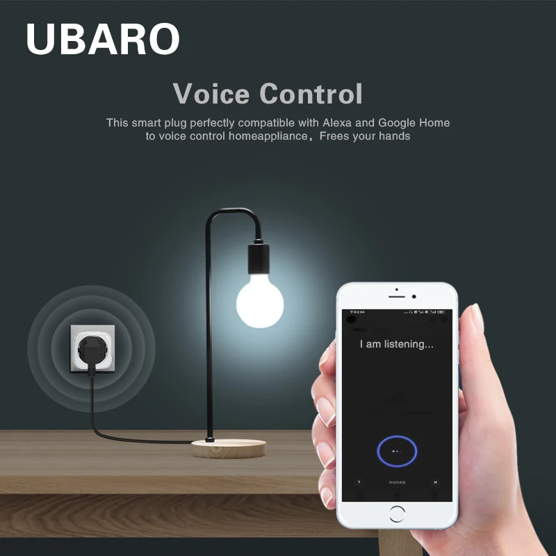 UBAROEU Стандартный Tuya Smart Wi Fi розетка приложение дистанционного Управление голос