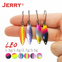 jerry leo ultralight metal trout fishing spoons micro fluttering brass lures 1 6 3 5g glittering uv color spinner bait pesca