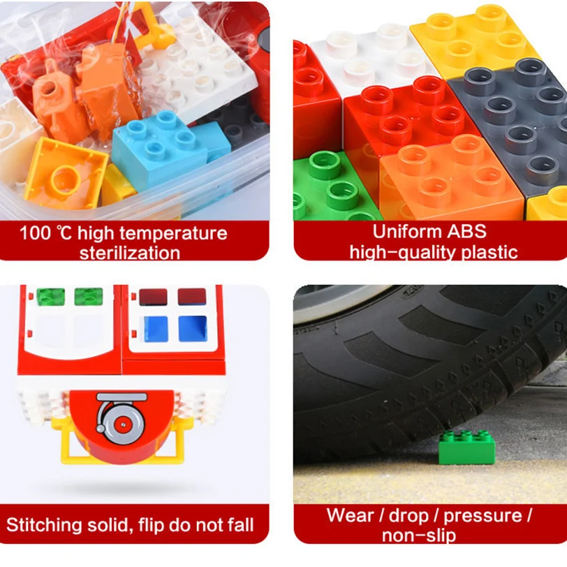 Diy большой Размеры город пожарной пожарные большие строительные блоки