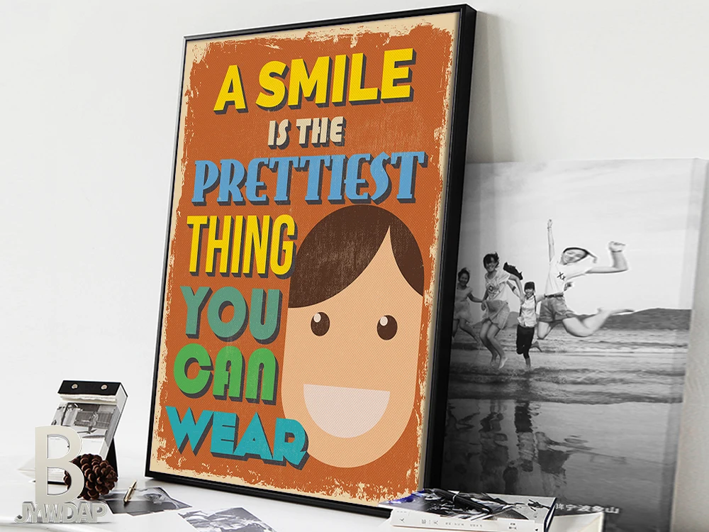 Цитаты в стиле ретро домашний декор настенные картины английская улыбка