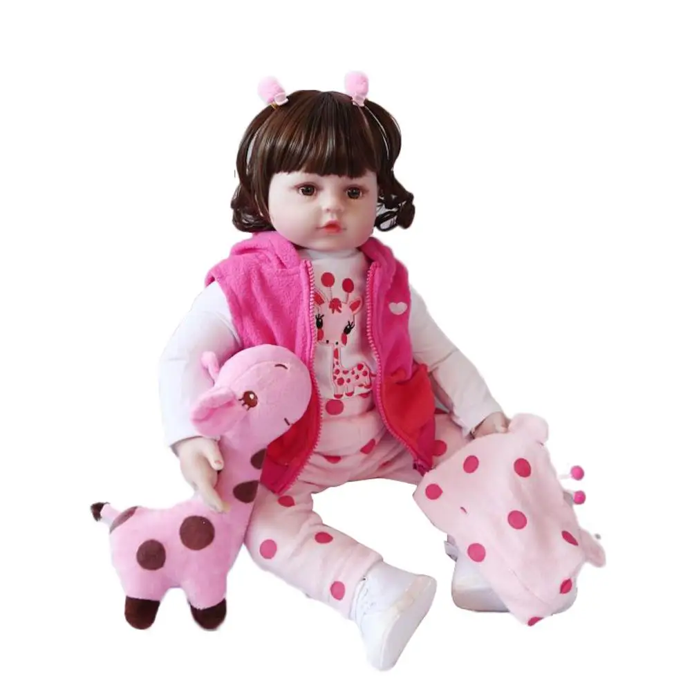 46CM Reborn Lifelike Doll Soft Silicone Cute Baby Dolls House Girl Toy Birthday Gifts Companion Toys | Игрушки и хобби