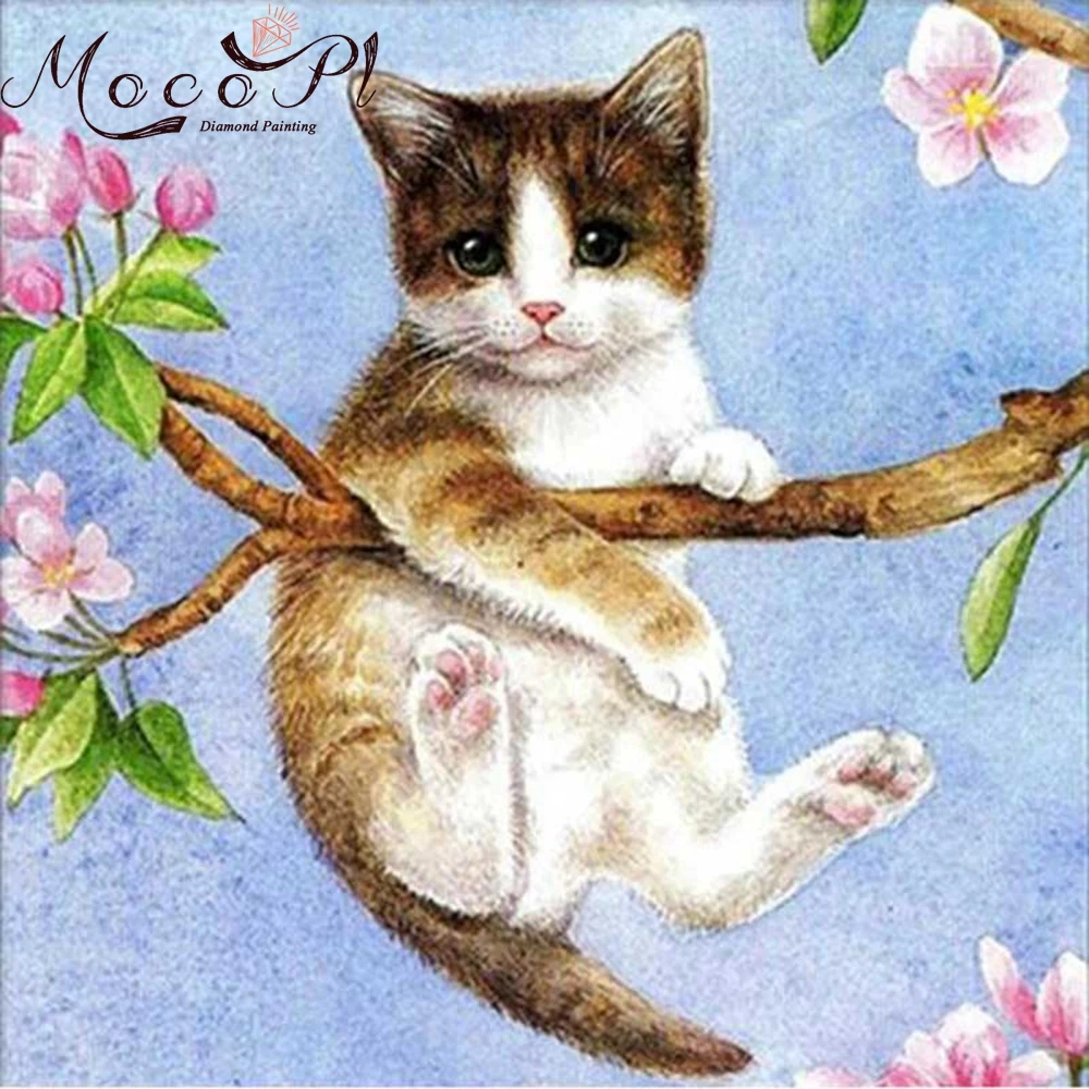 

Животные, алмазная живопись, кот, полная вышивка, алмазная вышивка, круглая/квадратная, вышивка, мозаика, рождественский подарок, домашний декор, MOCOPL