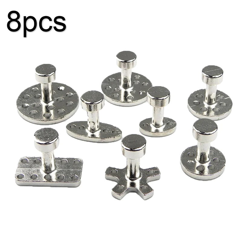 

8pcs/lot Metal Puller Tabs Pad Aluminum Glue Dent Paintless Repair Hail Removal Kits