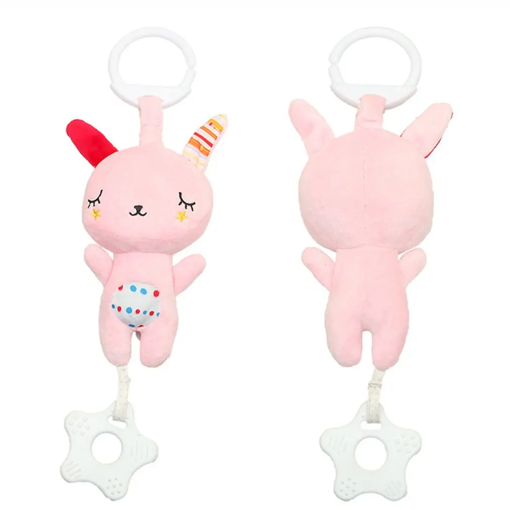

Baby Multi-function Bear Rabbit Teether Pendant Plush Sound Music Toys Children's Hanging Rattle Toy