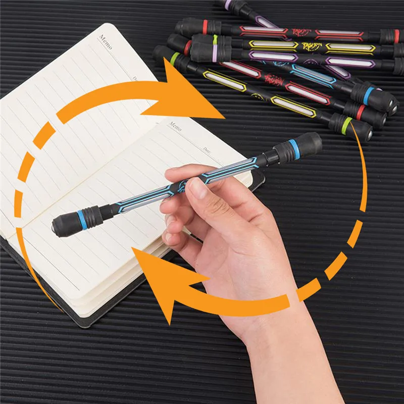 

Creative Spinning Pen Students Gaming Rotating Pen Erasable Blue Ink Pen For Beginner Practice Tools Kids Toy Stationery Gifts