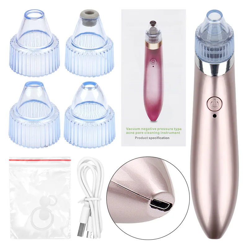 

Blackhead Remover Pore Vacuum With 4 Probes Microdermabrasion Blackhead Extractor Tool (Blackhead Remover)