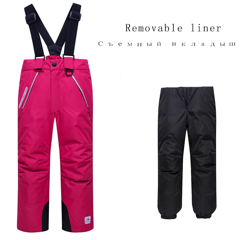 

Children Ski Pant winter warm 2020 High Quality boys Overalls waterproof kids Trousers clothes Girls Cargo Pants 3-8 Years old