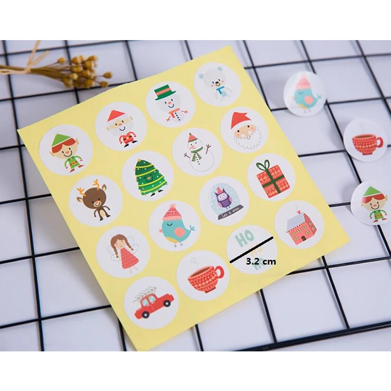 

800pcs Santa Claus Merry Christmas Sealing Sticker Gift DIY Handmade Baking Packaging Decoration Party Gift Box Scrapbook Label