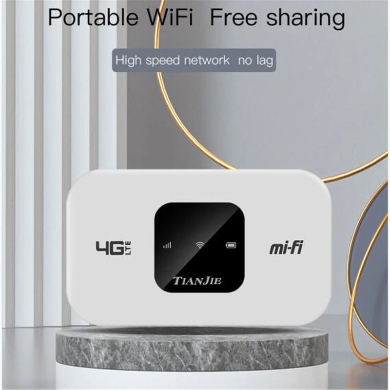 

TIANJIE 3G 4G Router Modem Dongle Global LTE FDD Unlocked Network Hotspot Pocket WIFI Broadband + SIM Card Slot Universal Wi-fi