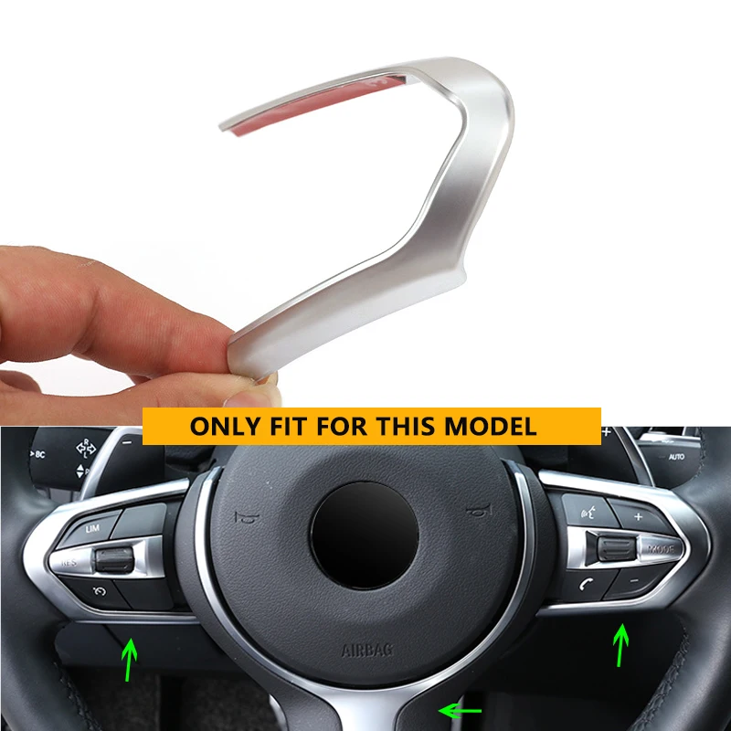 

For BMW 1 3 4 5 6 Series F30 F10 F20 F32 F12 X5 X6 F15 F16 M Sport Carbon Texture Steering Wheel Panel Switch Button Cover Trim