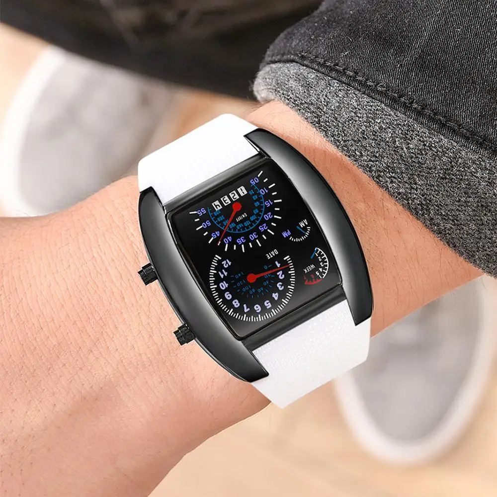 Мужские спортивные часы Топ бренд класса люкс мужская мода светодиодный