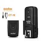 Беспроводной радиоприемник Godox, триггер передатчика и приемник для студийной вспышки Canon, Nikon, Olympus, Pentax, 16 каналов