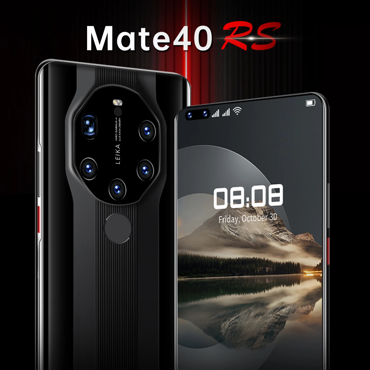 

7.3inch Mate40 RS 1440*3200 5G 12GB+512GB 24MP+50MP Battery 4k 6800mAh Android 11.0 Face Finger ID Smart Cell Phone MTK68889