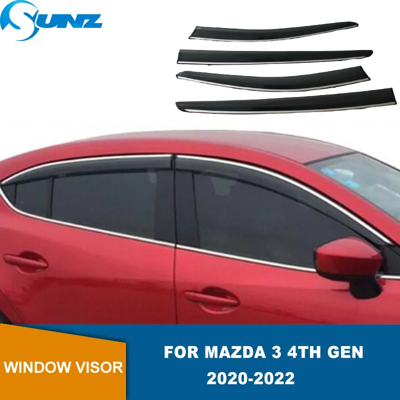 

Дефлектор боковых окон для Mazda 3 4-го поколения 2020 2021 2022, оконные козырьки, ветровой дождь, дефлектор козырька, защита от солнца