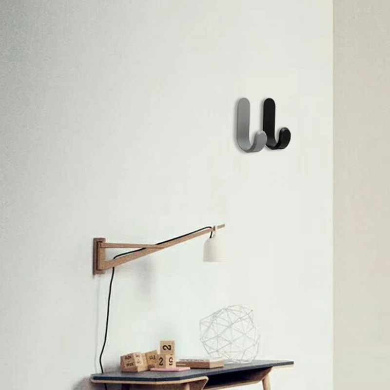 

Nordic multi-functional solid wood J-hook decorative hook Bedroom hook entry clothes hook