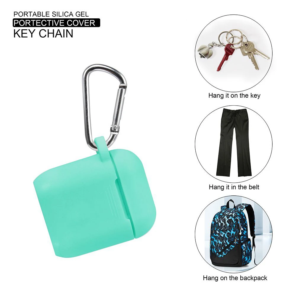 Soft Silicone Case For Apple Airpods Cases Protector Sleeve Ultra Thin Cover Shockproof Pouch Air Pods Earphone Anti Lost Strap |