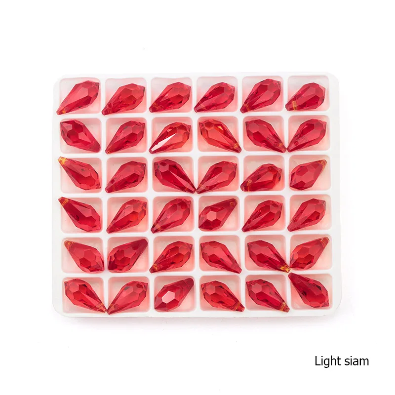 light siam Изысканные стеклянные разделительные бусины-капли для самостоятельного изготовления ювелирных изделий ремесла аксессуары для пошива одежды украшения искусства - Цвет: light siam